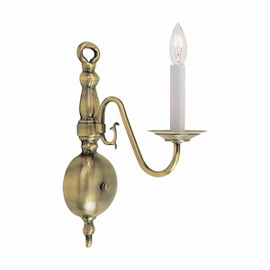 Williamsburgh - 1 Light Wall Sconce in Traditional Style - 4.75 Inches wide by 13 Inches high - 189977