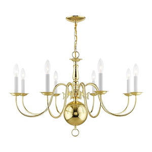 Williamsburgh - 8 Light Chandelier in Traditional Style - 32 Inches wide by 20.5 Inches high
