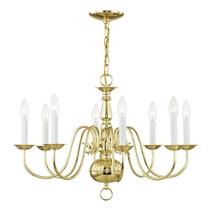Williamsburgh - 8 Light Chandelier in Traditional Style - 26 Inches wide by 18 Inches high - 1220006