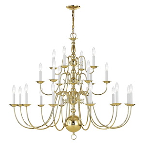 Williamsburgh - 22 Light Chandelier in Traditional Style - 42 Inches wide by 40 Inches high
