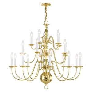Williamsburgh - 20 Light Chandelier in Traditional Style - 36 Inches wide by 33 Inches high
