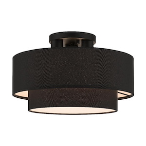 Bainbridge - 3 Light Large Semi-Flush Mount In Mid-Century Modern Style-8.75 Inches Tall and 15 Inches Wide