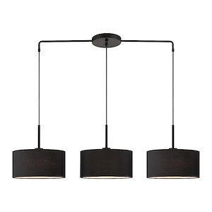 Bainbridge - 3 Light Large Linear Chandelier In Mid-Century Modern Style-20.75 Inches Tall and 13 Inches Wide