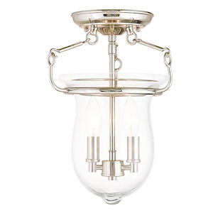 Canterbury - 2 Light Semi-Flush Mount in Traditional Style - 10 Inches wide by 13.25 Inches high
