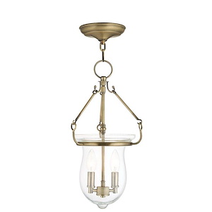 Canterbury - 2 Light Pendant in Traditional Style - 10 Inches wide by 18 Inches high - 476870