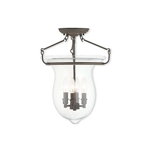 Canterbury - 3 Light Pendant in Traditional Style - 12 Inches wide by 22.5 Inches high
