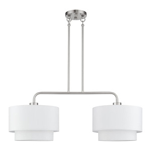 Manorwood - 2 Light Large Linear Chandelier-22 Inches Tall and 13 Inches Wide
