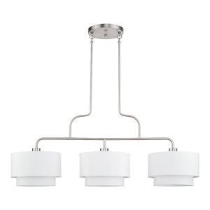 Manorwood - 3 Light Extra Large Linear Chandelier-30 Inches Tall and 13 Inches Wide