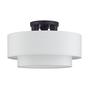 Manorwood - 3 Light Semi-Flush Mount-8.75 Inches Tall and 15 Inches Wide