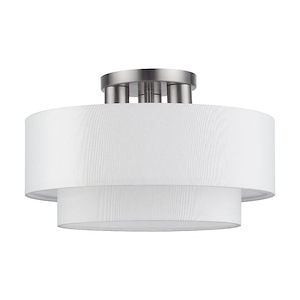 Manorwood - 3 Light Semi-Flush Mount-8.75 Inches Tall and 15 Inches Wide