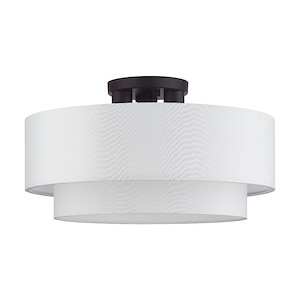Manorwood - 3 Light Semi-Flush Mount-9.75 Inches Tall and 18 Inches Wide