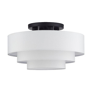 Manorwood - 4 Light Semi-Flush Mount-12.25 Inches Tall and 21 Inches Wide