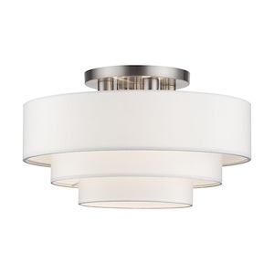 Manorwood - 4 Light Semi-Flush Mount-12.25 Inches Tall and 21 Inches Wide - 1337567