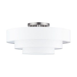 Manorwood - 5 Light Semi-Flush Mount-13.25 Inches Tall and 28 Inches Wide