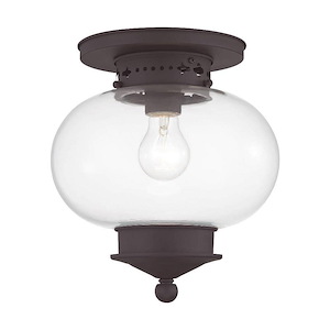 Harbor - 1 Light Flush Mount in Coastal Style - 9.5 Inches wide by 9.75 Inches high - 1029758