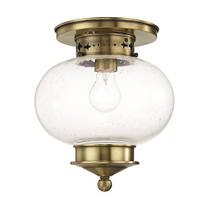 Harbor - 1 Light Flush Mount in Coastal Style - 9.5 Inches wide by 9.75 Inches high - 1029759