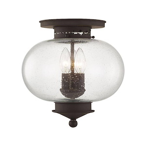 Harbor - 3 Light Flush Mount in Coastal Style - 11 Inches wide by 11.5 Inches high