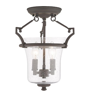 Buchanan - 2 Light Semi-Flush Mount in Traditional Style - 11 Inches wide by 13.25 Inches high