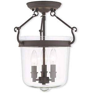 Rockford - 3 Light Pendant in Traditional Style - 10.5 Inches wide by 18.5 Inches high