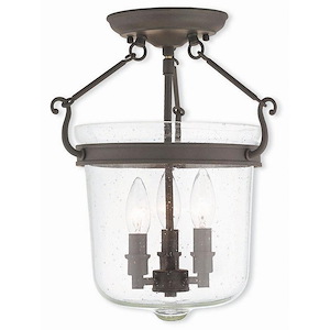 Winchester - 3 Light Semi-Flush Mount in Traditional Style - 12 Inches wide by 14.75 Inches high - 476932
