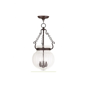 Everett - 3 Light Pendant in Traditional Style - 12 Inches wide by 23.75 Inches high