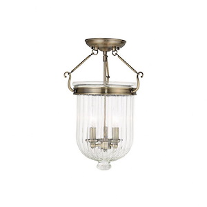 Coventry - 3 Light Pendant in Traditional Style - 10 Inches wide by 20 Inches high