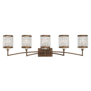 Grammercy - 5 Light Bath Vanity in New Traditional Style - 42.25 Inches wide by 10.75 Inches high