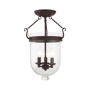 Jefferson - Height Flush Mount in Traditional Style - 12 Inches wide by 17 Inches high - 1040072