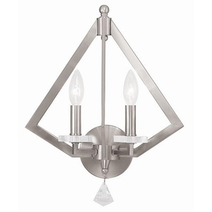 Diamond - 2 Light Wall Sconce in Mid Century Modern Style - 13 Inches wide by 16.5 Inches high - 443908