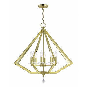 Diamond - 8 Light Chandelier in Mid Century Modern Style - 28 Inches wide by 28 Inches high - 443905
