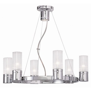 Midtown - 6 Light Chandelier in Contemporary Style - 23 Inches wide by 20 Inches high - 444017
