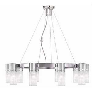 Midtown - 10 Light Chandelier In Contemporary Style-20 Inches Tall and 30 Inches Wide - 444015
