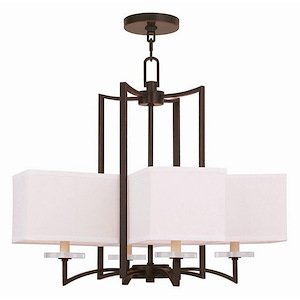 Woodland Park - Four Light Chandelier in Traditional Style - 24.5 Inches wide by 21 Inches high