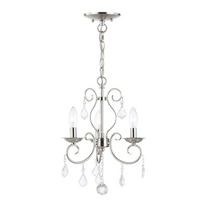 Donatella - 3 Light Convertible Mini Chandelier in French Country Style - 12 Inches wide by 17 Inches high