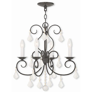 Donatella - 4 Light Mini Chandelier in French Country Style - 18.5 Inches wide by 22 Inches high