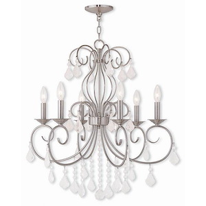 Donatella - 6 Light Chandelier in French Country Style - 25.25 Inches wide by 28.5 Inches high - 1220069