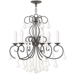 Donatella - 6 Light Chandelier in French Country Style - 25.25 Inches wide by 28.5 Inches high