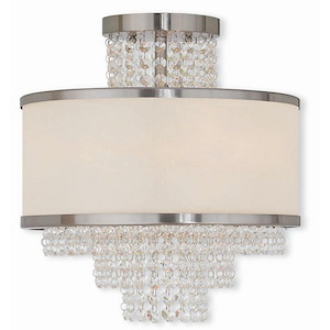 Prescott - 3 Light Semi-Flush Mount in Traditional Style - 13.75 Inches wide by 14.38 Inches high