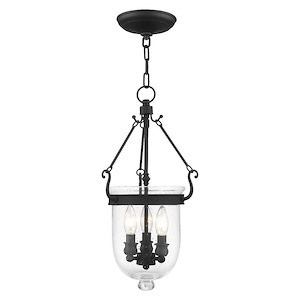 Jefferson - 3 Light Chain Lantern in Traditional Style - 10 Inches wide by 20 Inches high - 1029765