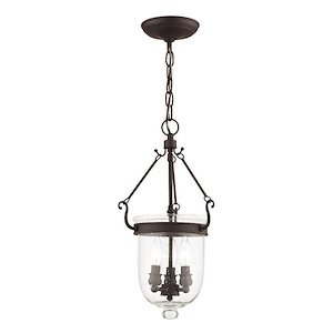 Jefferson - 3 Light Chain Lantern in Traditional Style - 10 Inches wide by 20 Inches high - 1029765