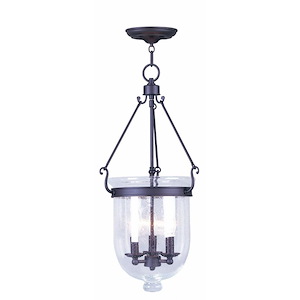 Jefferson - 3 Light Chain Lantern in Traditional Style - 12 Inches wide by 25 Inches high