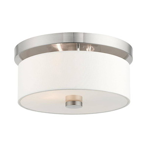 Meridian - 2 Light Flush Mount in Modern Style - 11 Inches wide by 5 Inches high