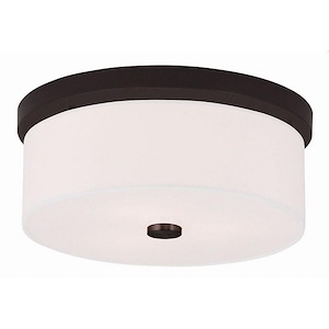 Meridian - 2 Light Flush Mount in Modern Style - 13.5 Inches wide by 5.5 Inches high