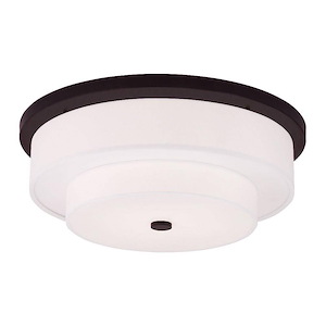 Meridian - 4 Light Flush Mount in Modern Style - 21.5 Inches wide by 8 Inches high