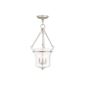 Cortland - 3 Light Semi-Flush Mount in Modern Farmhouse Style - 13 Inches wide by 16 Inches high