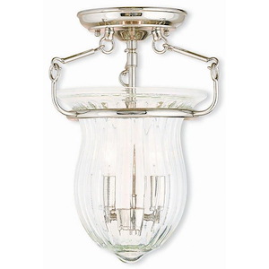 Andover - 2 Light Semi-Flush Mount in Farmhouse Style - 10 Inches wide by 13.25 Inches high
