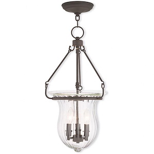 Andover - 3 Light Semi-Flush Mount in Farmhouse Style - 12 Inches wide by 16 Inches high - 476895