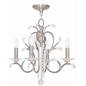 Serafina - 4 Light Mini Chandelier in French Country Style - 20 Inches wide by 19 Inches high