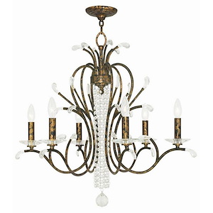 Serafina - 6 Light Chandelier in French Country Style - 28 Inches wide by 26 Inches high - 443980
