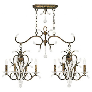 Serafina - 6 Light Chandelier in French Country Style - 28 Inches wide by 26 Inches high